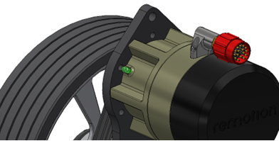 A close up of a wheel&nbsp; Description automatically generated